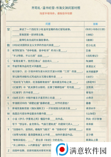 光与夜之恋温书纪雪答案大全 温书纪雪佳卷搜罗答题答案汇总