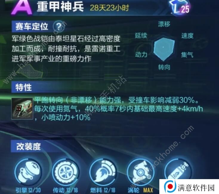 QQ飞车手游重甲神兵怎么改装 重甲神兵最强改装攻略图片1